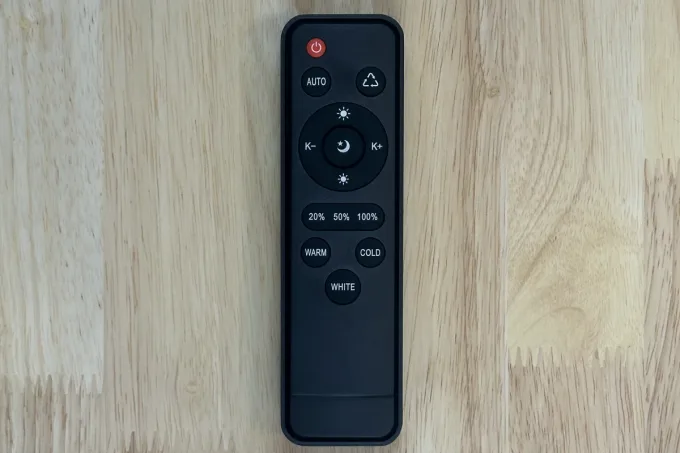 A light remote sitting in its thin ShadowFit test piece
